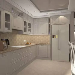 Inexpensive kitchen design in light colors