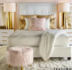 Golden bedroom photo