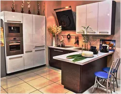 Built-in oven in the kitchen design photo