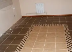 Tile floor design for kitchen and bathroom