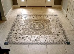 Tile floor design for kitchen and bathroom