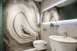 Bathroom and toilet made of marble photo