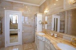 Bathroom and toilet made of marble photo