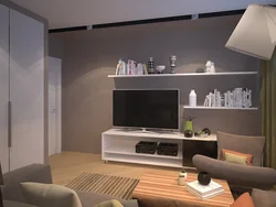 Minimalist interior in a small living room