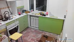 Step by step photo of kitchen renovation