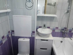 Toilet with bath in Khrushchev 3 sq m photo