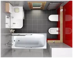 Design project of a square bathroom