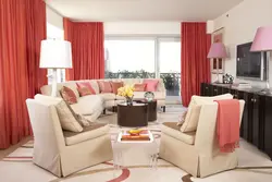 Coral living room interior photo