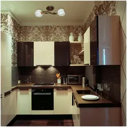 Wallpaper color for dark kitchen photo