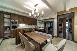 Large kitchen design with zone
