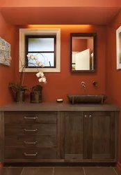 Терракотовая ванная комната фото