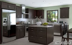 Wall color for dark kitchen photo