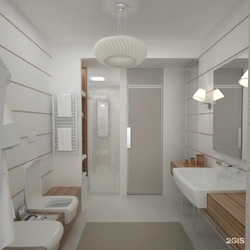 Bathroom design for a three-room apartment
