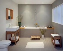 Интерьер стен и пола в ванной