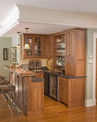 Bar style kitchen interior