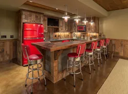 Bar style kitchen interior