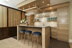 Bar style kitchen interior