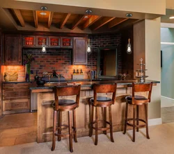 Bar style kitchen interior