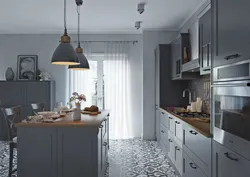 Kitchen design wallpaper gray walls