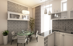 Kitchen design wallpaper gray walls