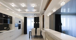 Design Of Suspended Ceilings In The Kitchen 12 Sq M