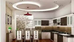 Дизайн натяжных потолков на кухне 12 кв м