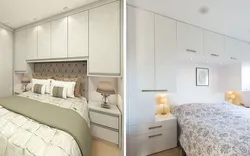 Bedroom design with two wardrobes