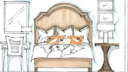 Намаляваная спальні фота