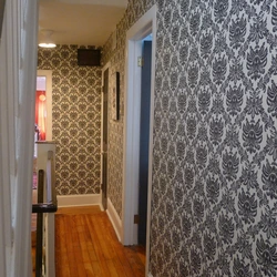 Wallpaper In The Hallway In Two Colors Photo