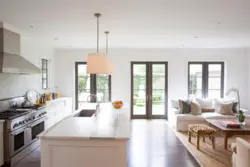 Rectangular Kitchen Living Room With Access To The Terrace Photo