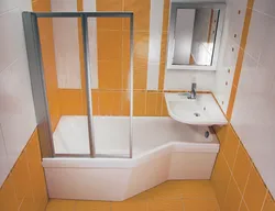 Small bathtub design with tray