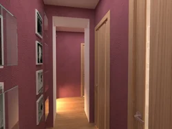 Hallway design with wallpaper for painting
