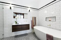 Bathroom Design With Rectangular Tiles