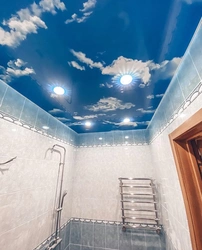 Photo of the ceiling in the bathroom photo printing