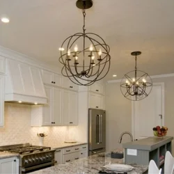 Chandelier for a small kitchen interior photo
