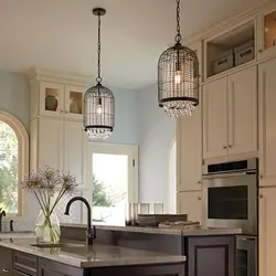 Chandelier for a small kitchen interior photo