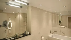 Потолочные светильники в ванной в интерьере