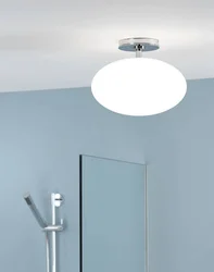 Ceiling lamps in the bathroom in the interior