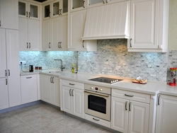 White kitchen light countertop photo