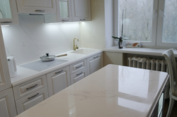 White kitchen light countertop photo