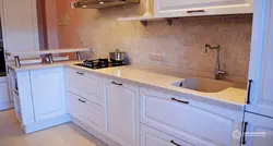 White kitchen light countertop photo