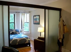 Bedroom with two doors photo