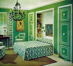 Retro bedroom interior