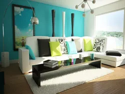 Modern design of wall colors in an apartment
