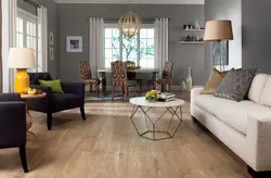 Combination of floor and furniture colors in the living room interior