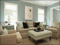Сочетание цвета пола и мебели в интерьере гостиной