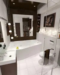 Photo white-brown bathroom