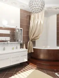 Фото бело коричневая ванная