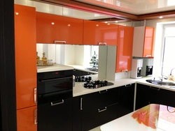 Orange Kitchen With Brown Photo