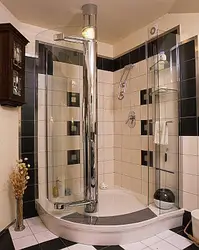 Bathtub design with shower cabin with panels